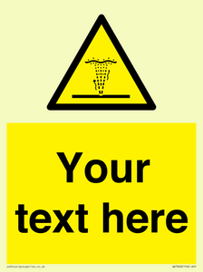 Custom warning geyser water jet